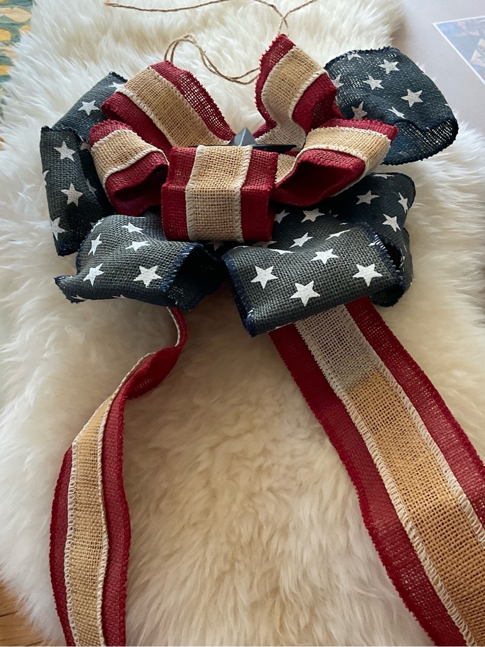 Pottery Barn Red, White & Blue Liberty Outdoor Bow - Picture 4 of 5